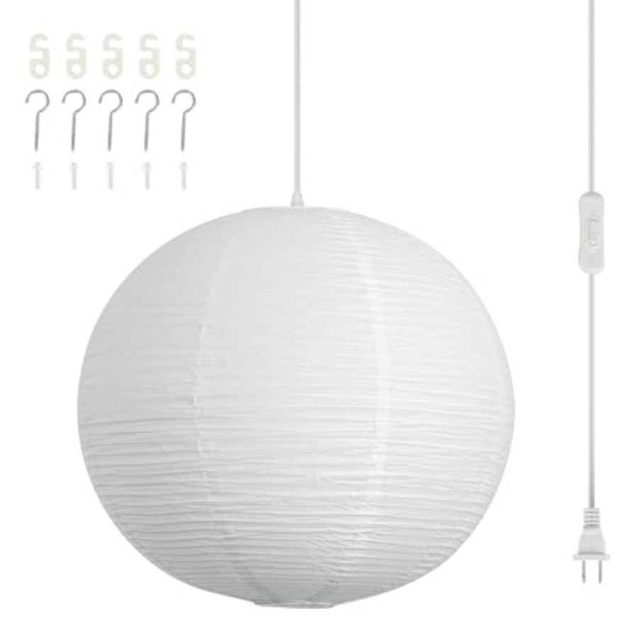 Lantern Paper Solar - Paper Lantern Lamp Plug in Hanging
