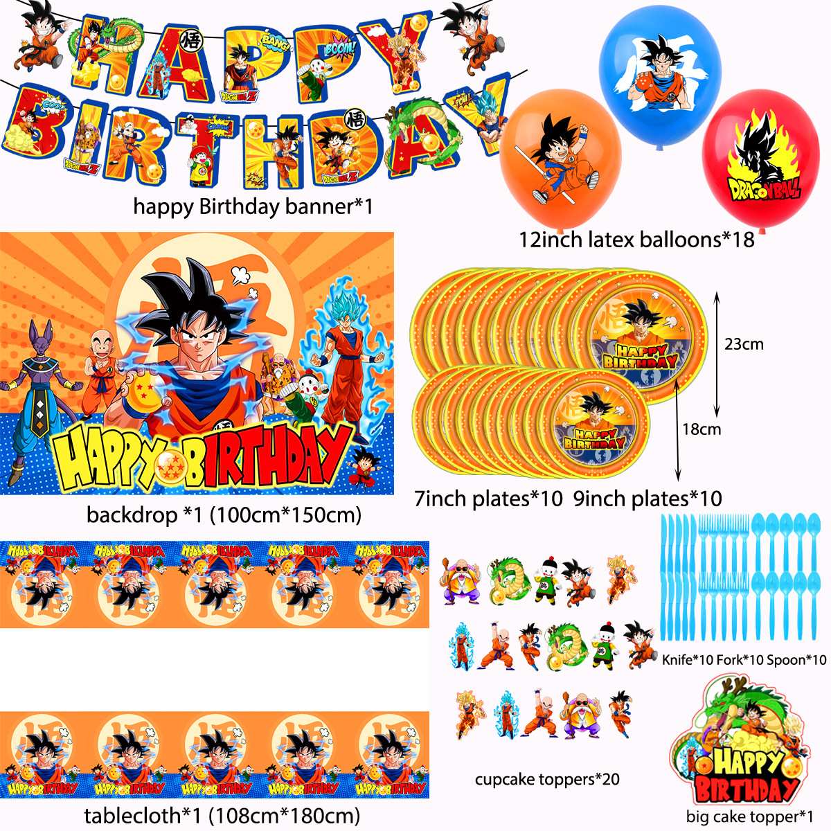 Kitchen Decor Lighting - Dragon Ball Theme Party Supplies Set