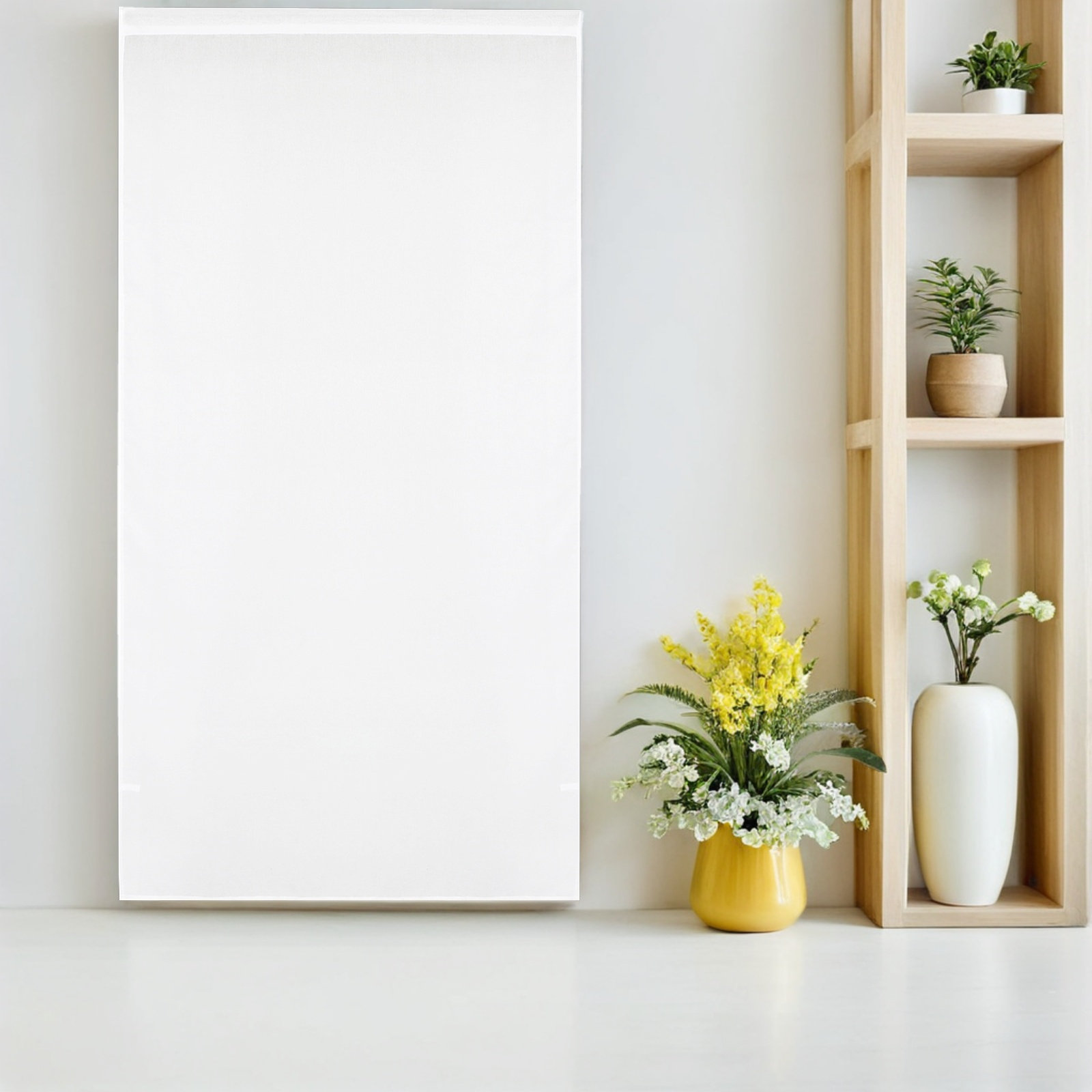 Office Lighting Decor - White Sheer Curtain Light Filtering Soft