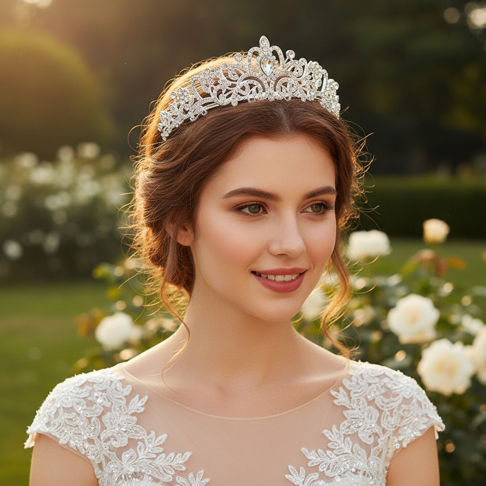 Elegant Bridal Crown Sparkly R - Elegant Decor & Lighting Llc reseña y precio