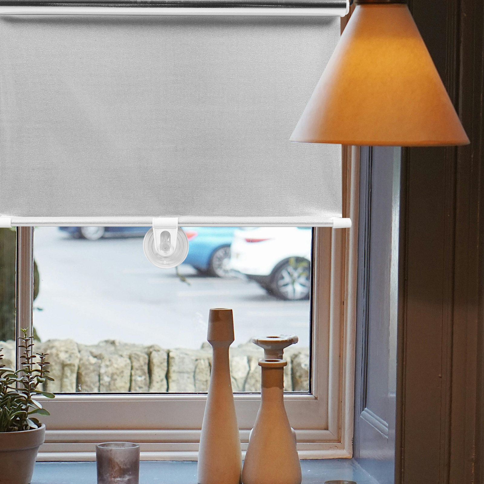 Suction Cup Window Shade Black - Kitchen Decor Lighting reseña y precio