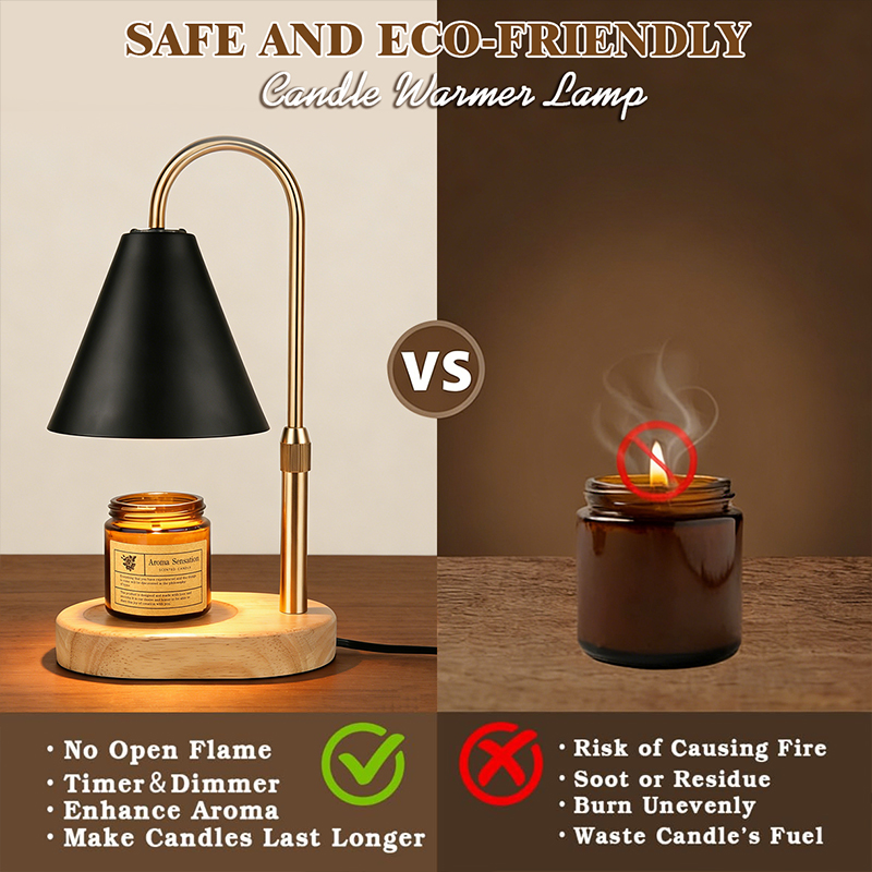Black Candle Warmer Lamp Kitch - Kitchen Decor Lighting reseña y precio