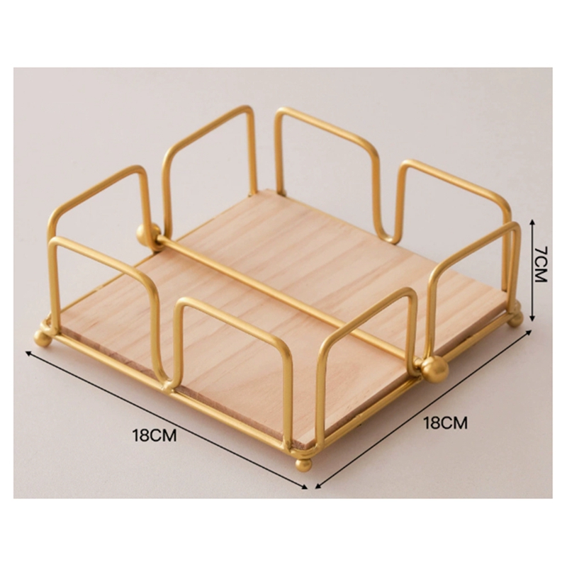 Modern Napkin Holder with Wood - Elegant Decor & Lighting Llc reseña y precio