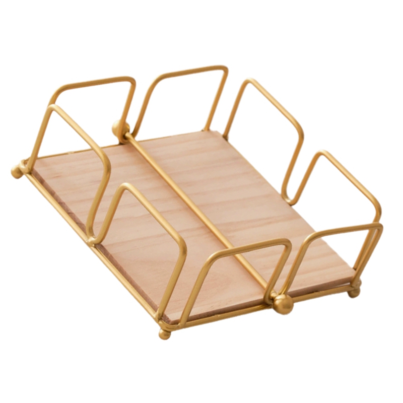 Modern Napkin Holder with Wood - Elegant Decor & Lighting Llc reseña y precio