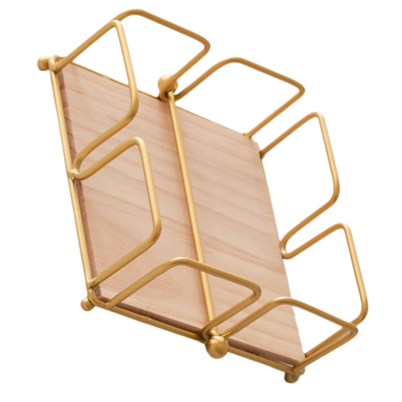 Modern Napkin Holder with Wood - Elegant Decor & Lighting Llc reseña y precio
