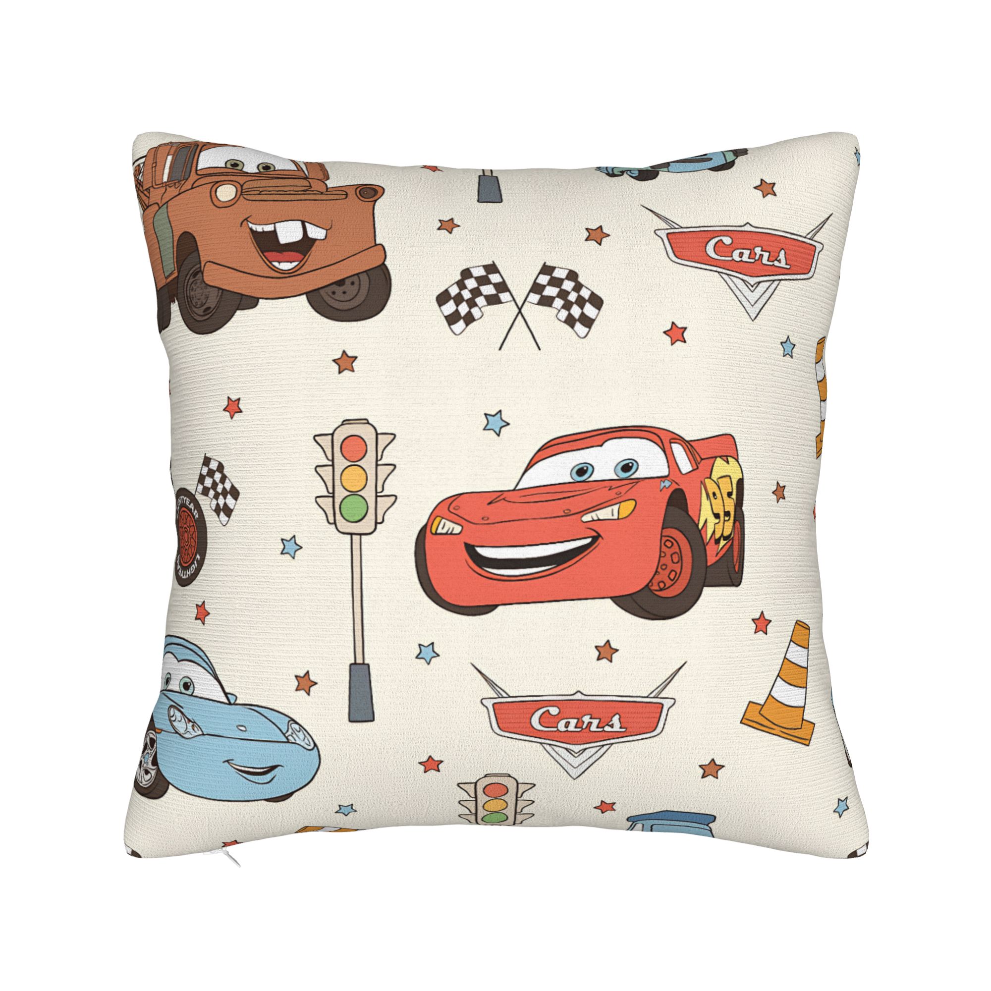 Pillow Cover Cars L-Lightning  - Lighting Mcqueen Decor reseña y precio