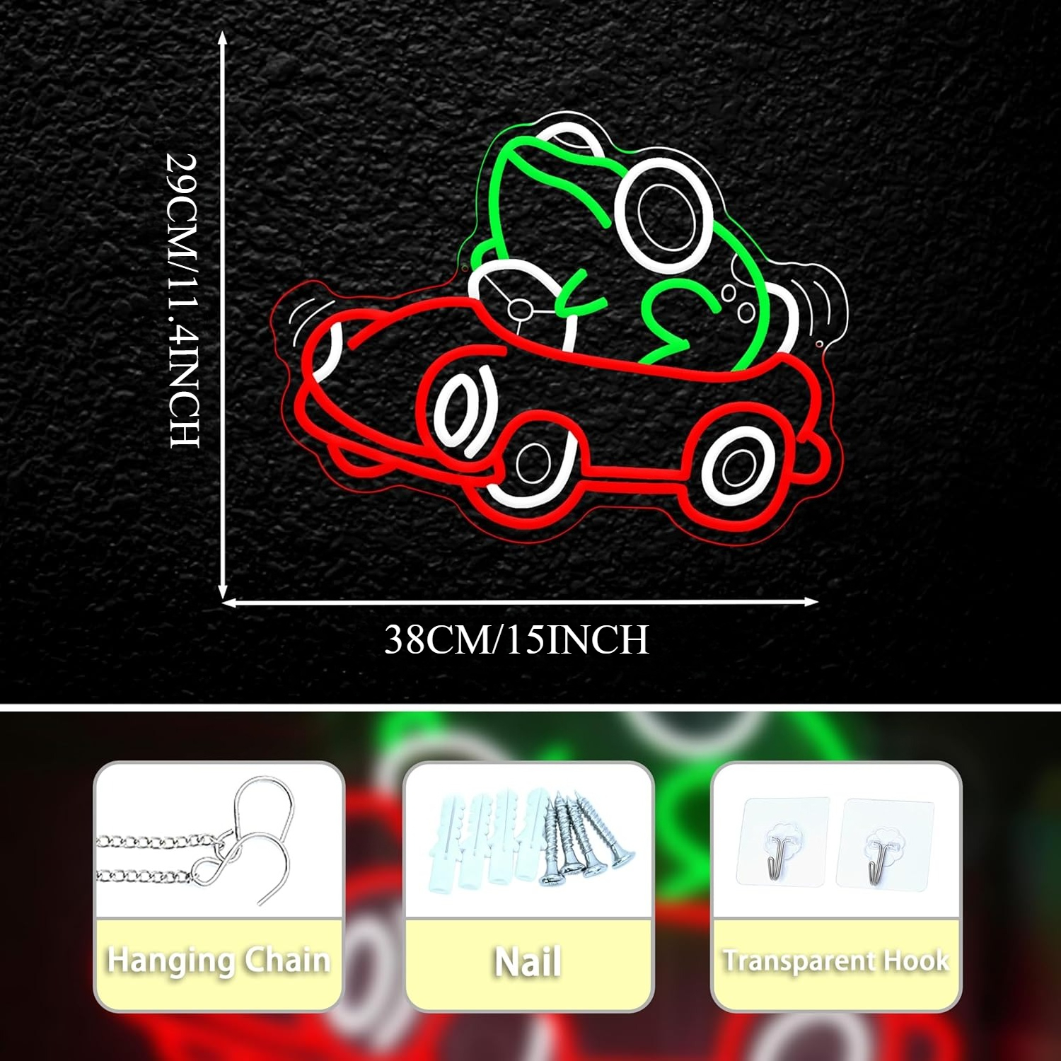 Frog Driving Car Neon Sign Art - Lighting Decor Room reseña y precio