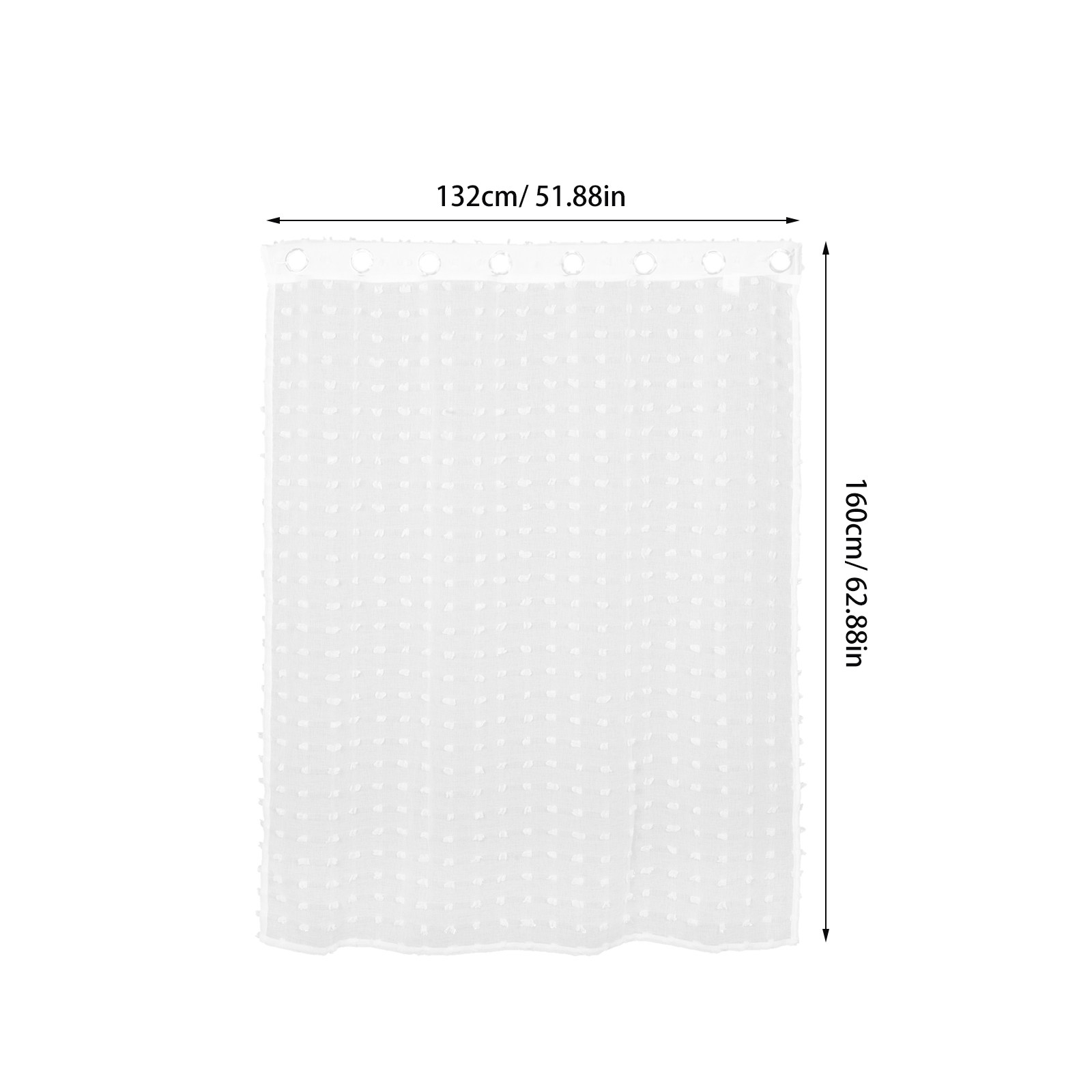 White Sheer Curtain Pom Dots L - Kitchen Decor Lighting reseña y precio