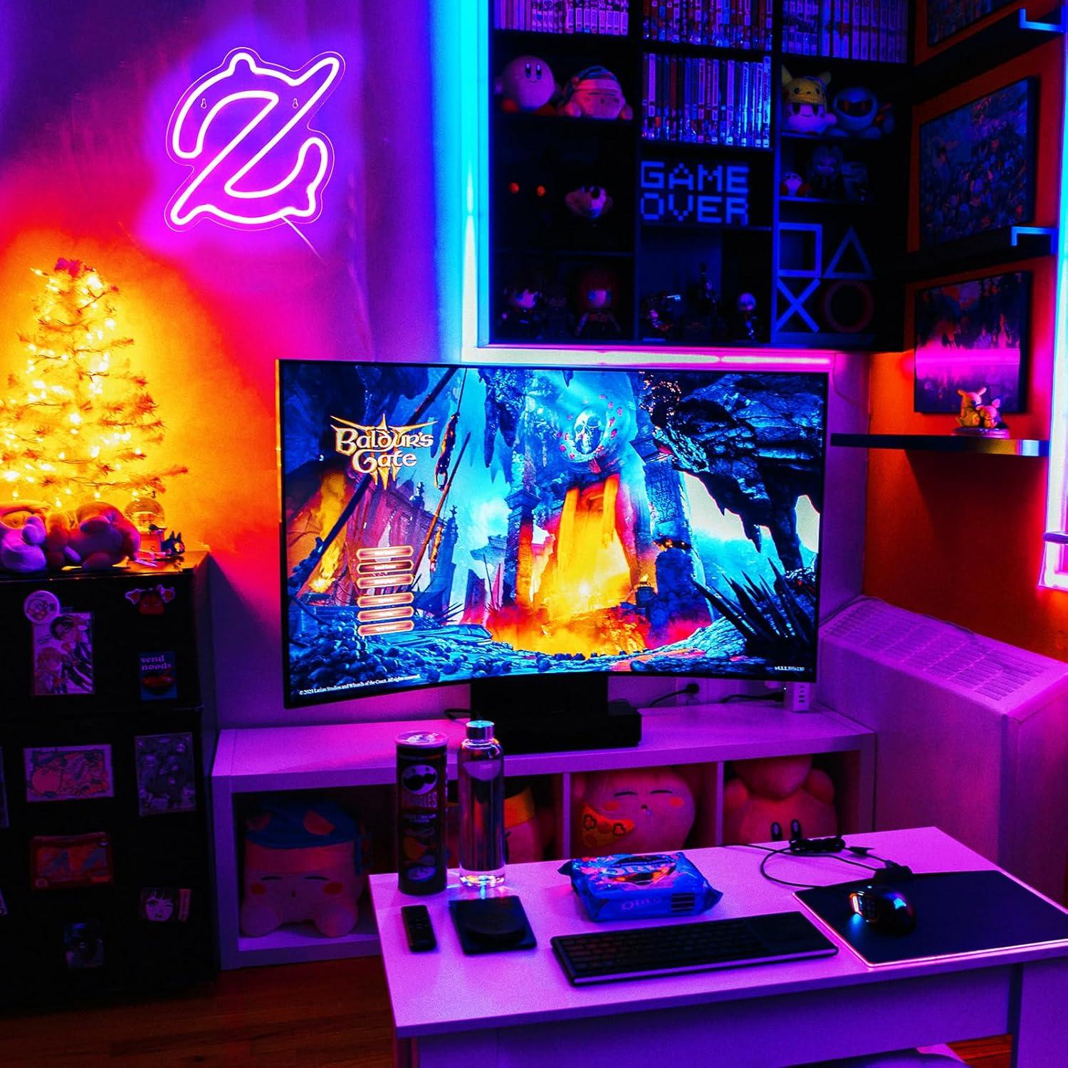 Gaming Scholar Neon Sign USB P - Lighting Decor Room reseña y precio