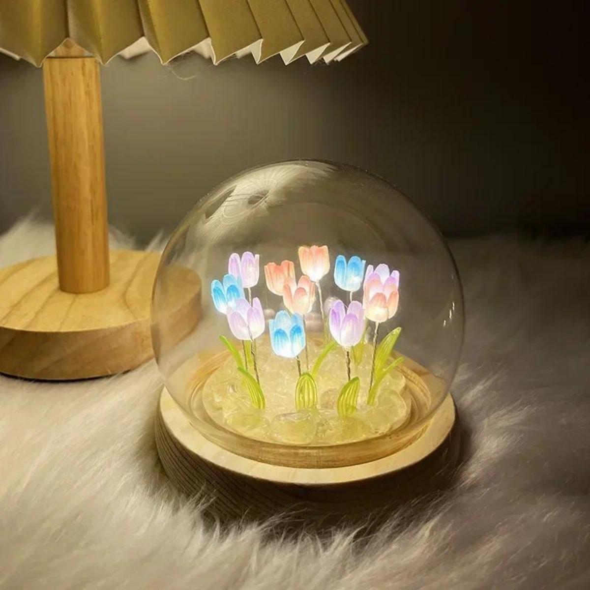 1 PC Handmade Tulip Night Ligh - Bedroom Lighting Decor Ideas reseña y precio