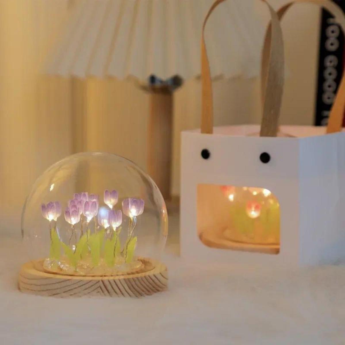 1 PC Handmade Tulip Night Ligh - Bedroom Lighting Decor Ideas reseña y precio