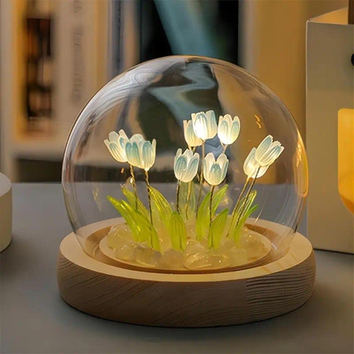 1 PC Handmade Tulip Night Ligh - Bedroom Lighting Decor Ideas reseña y precio