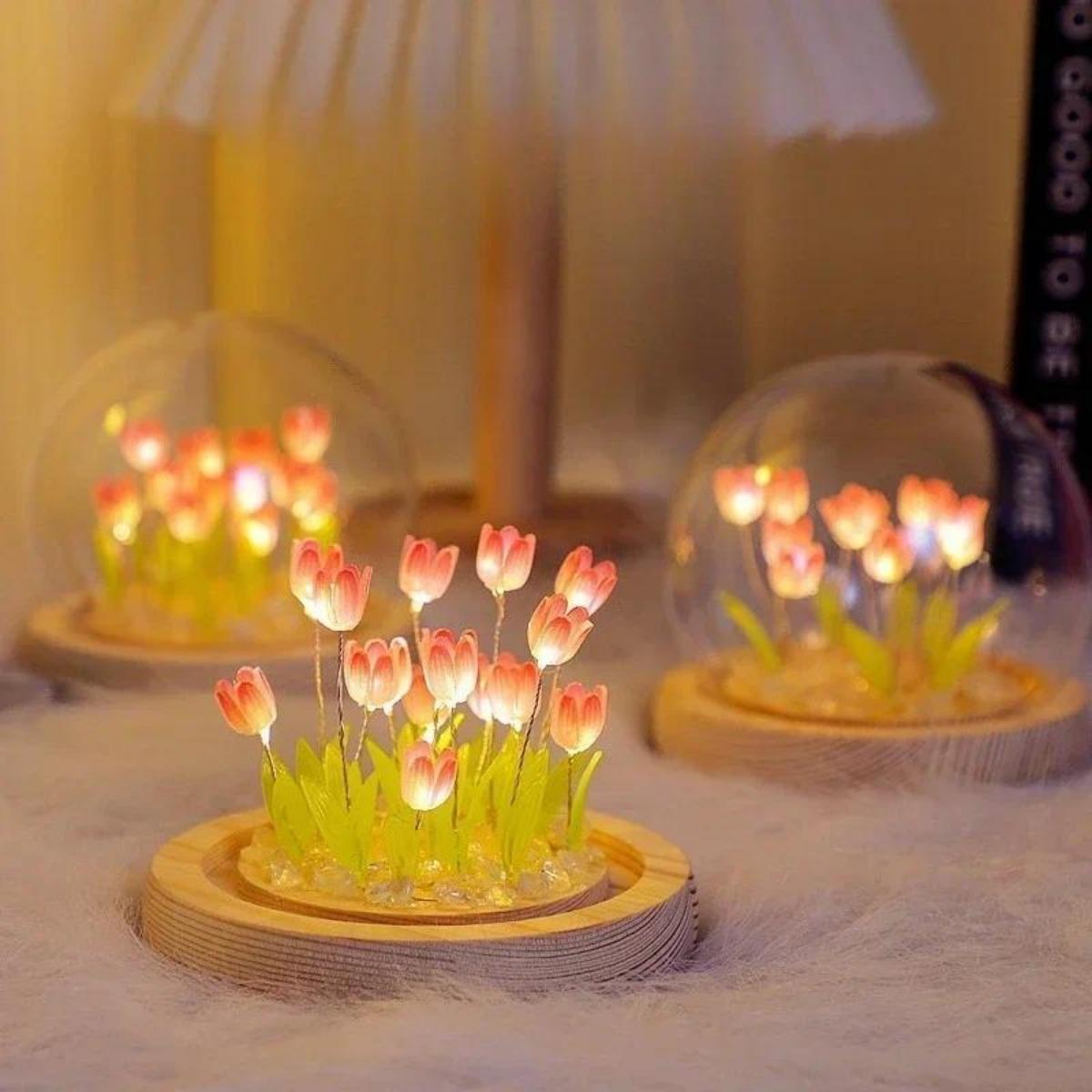 1 PC Handmade Tulip Night Ligh - Bedroom Lighting Decor Ideas reseña y precio
