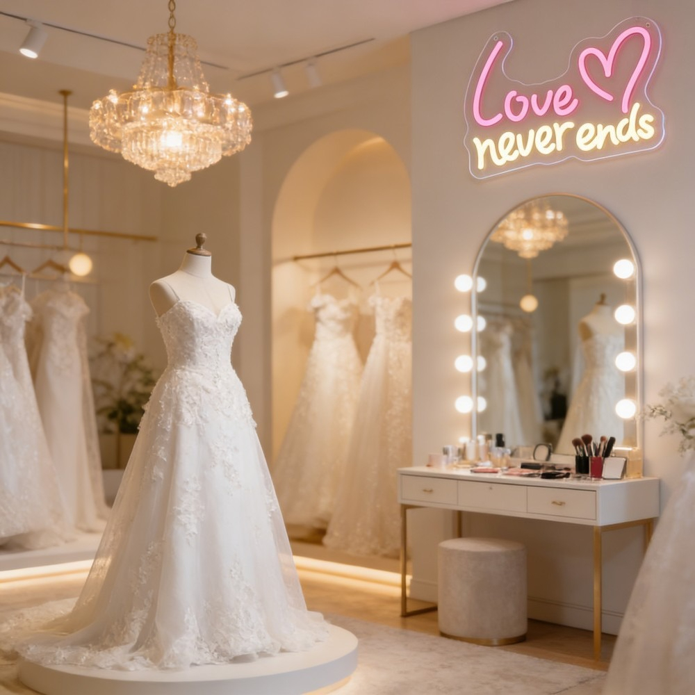 Love Never Ends LED Neon Sign  - Bedroom Lighting Decor Ideas reseña y precio