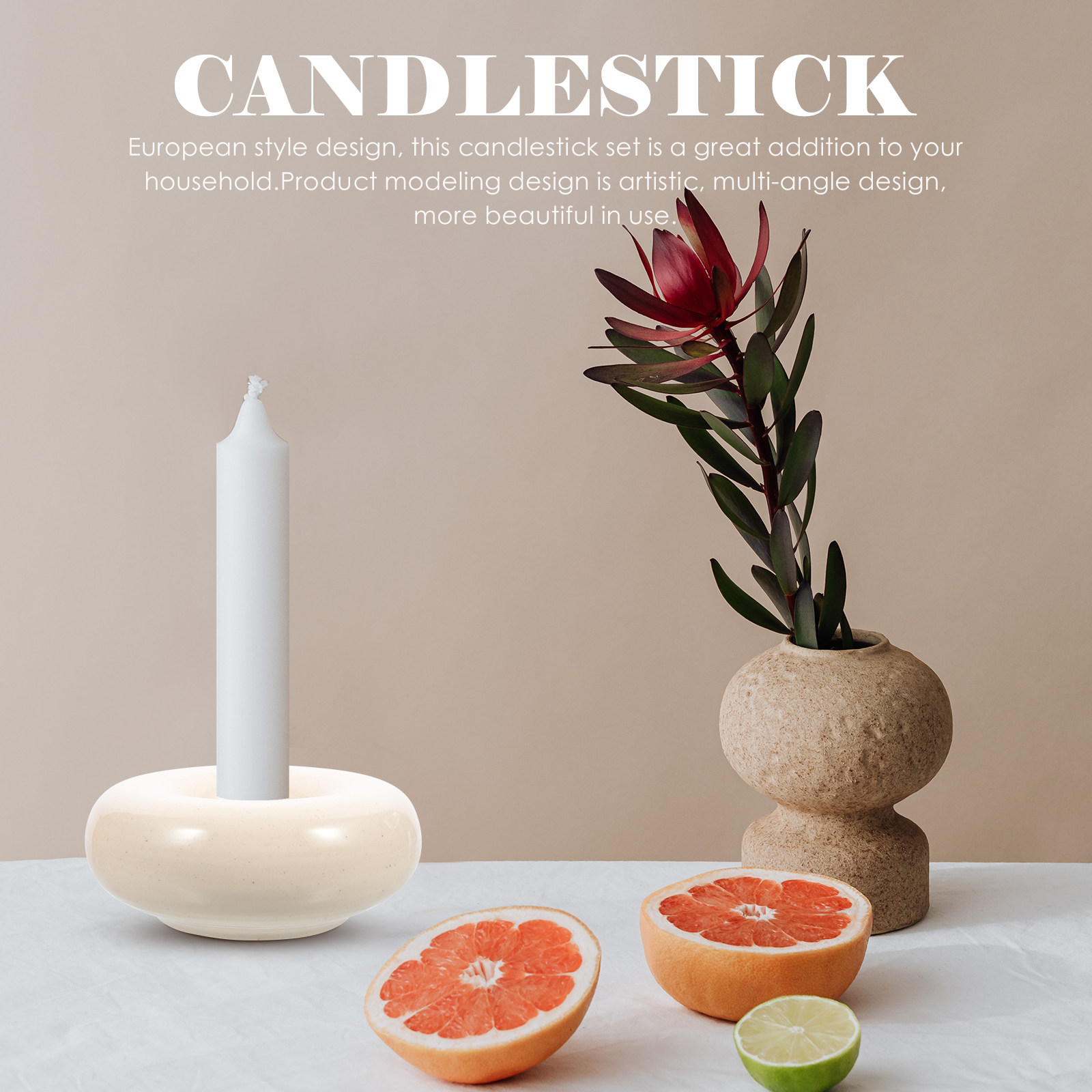 Decorative Ceramic Candlestick - Office Lighting Decor reseña y precio