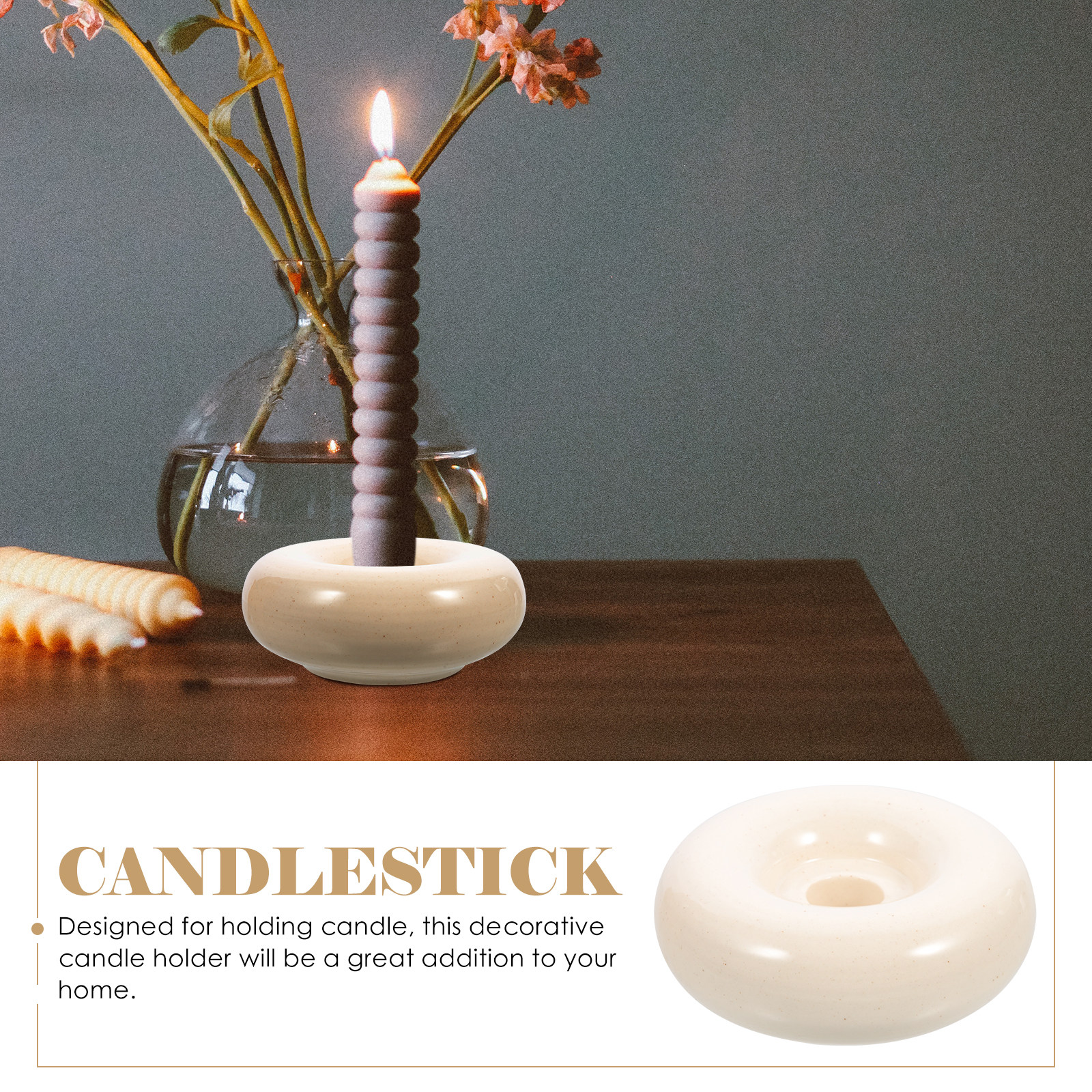 Decorative Ceramic Candlestick - Office Lighting Decor reseña y precio