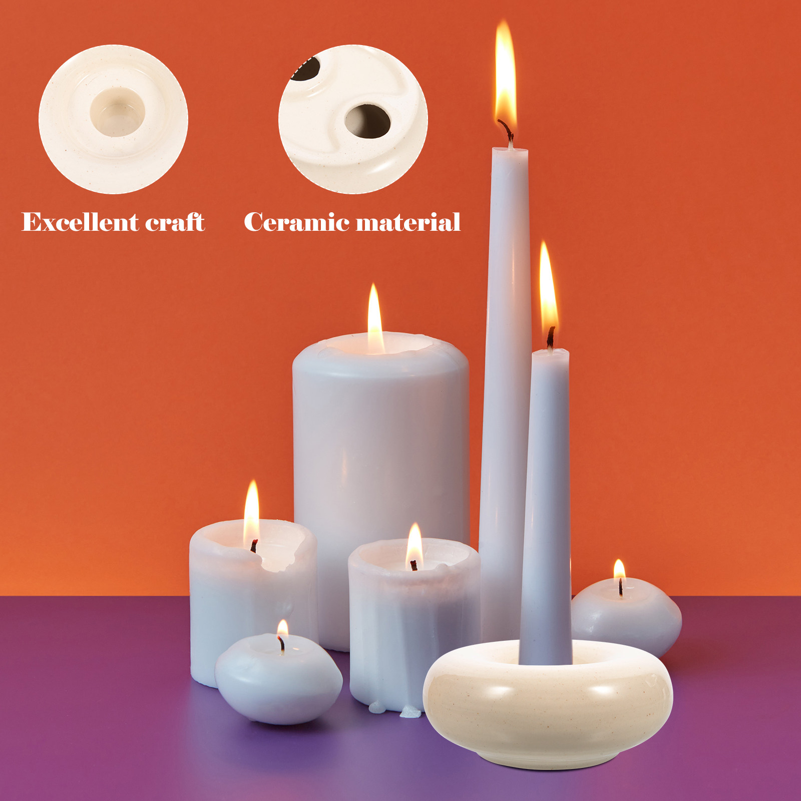 Decorative Ceramic Candlestick - Office Lighting Decor reseña y precio