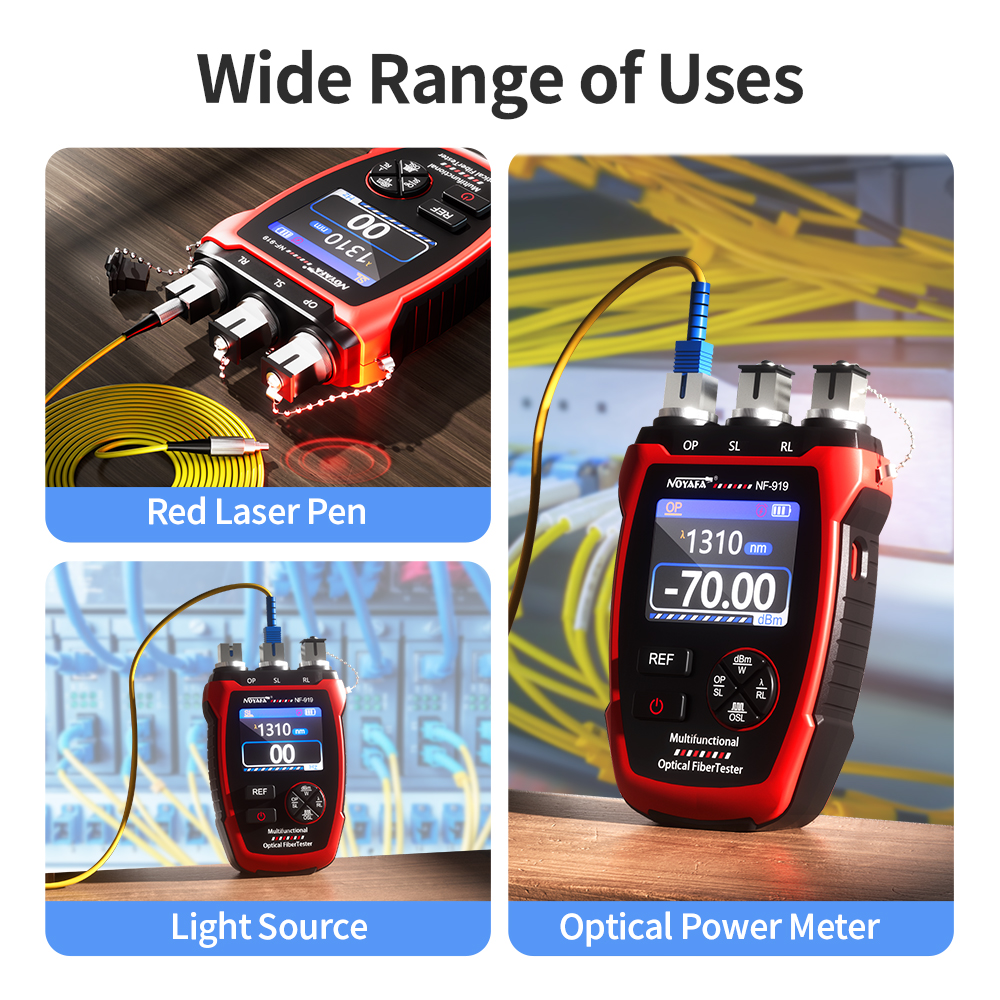 NOYAFA Fiber Optic Tester NF-9 - Lighting Visual reseña y precio