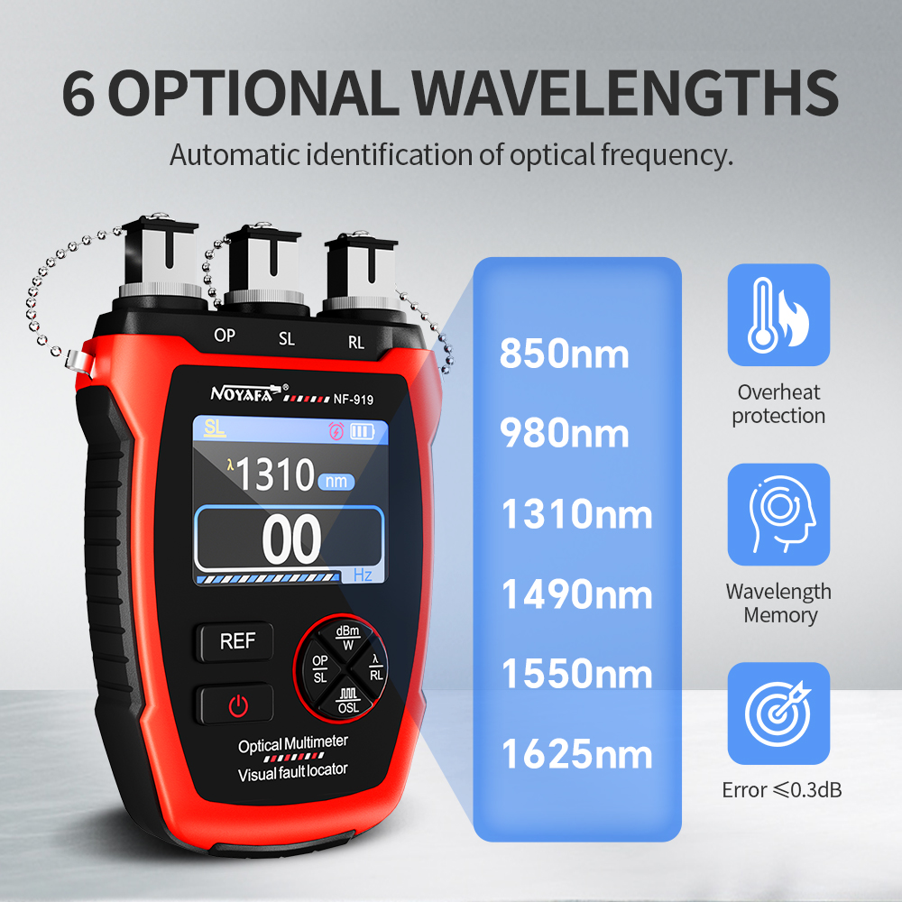NOYAFA Fiber Optic Tester NF-9 - Lighting Visual reseña y precio