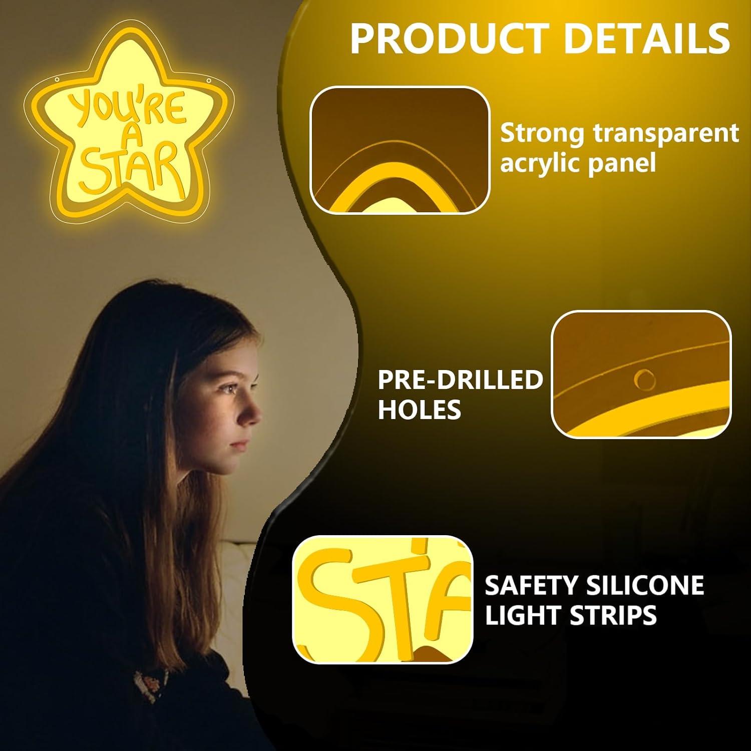 You're A Star Neon Sign USB Di - Lighting Decor Room reseña y precio
