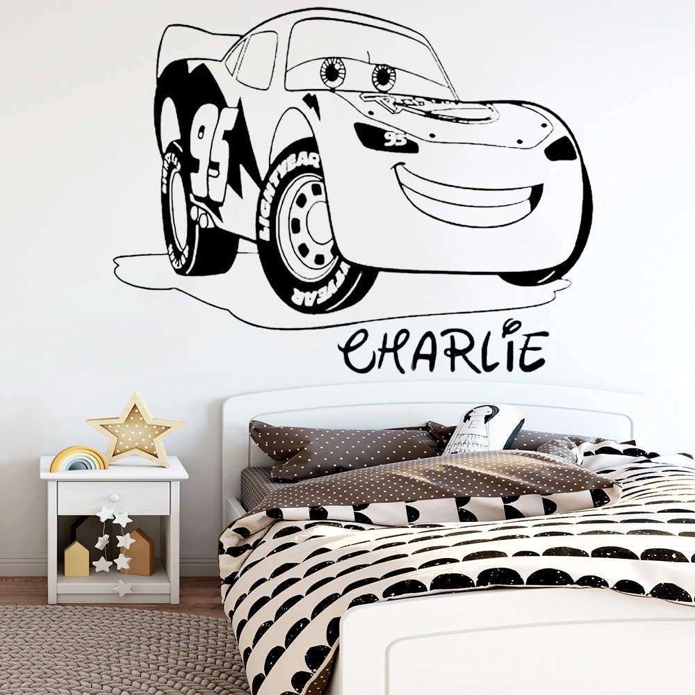 Personalised Name Wall Decals  - Lighting Mcqueen Decor reseña y precio