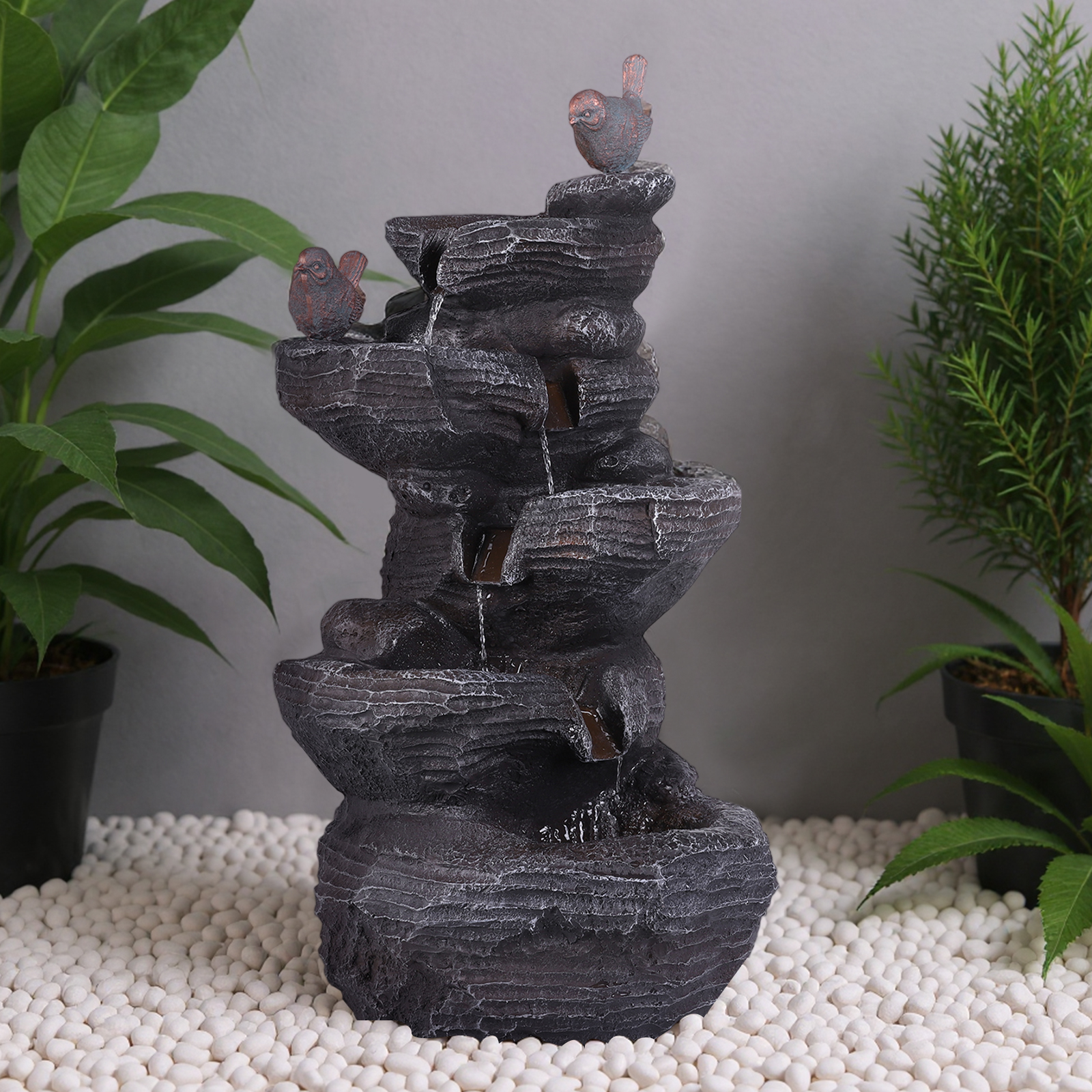 Resin Stone Imitation Waterfal - Office Lighting Decor reseña y precio