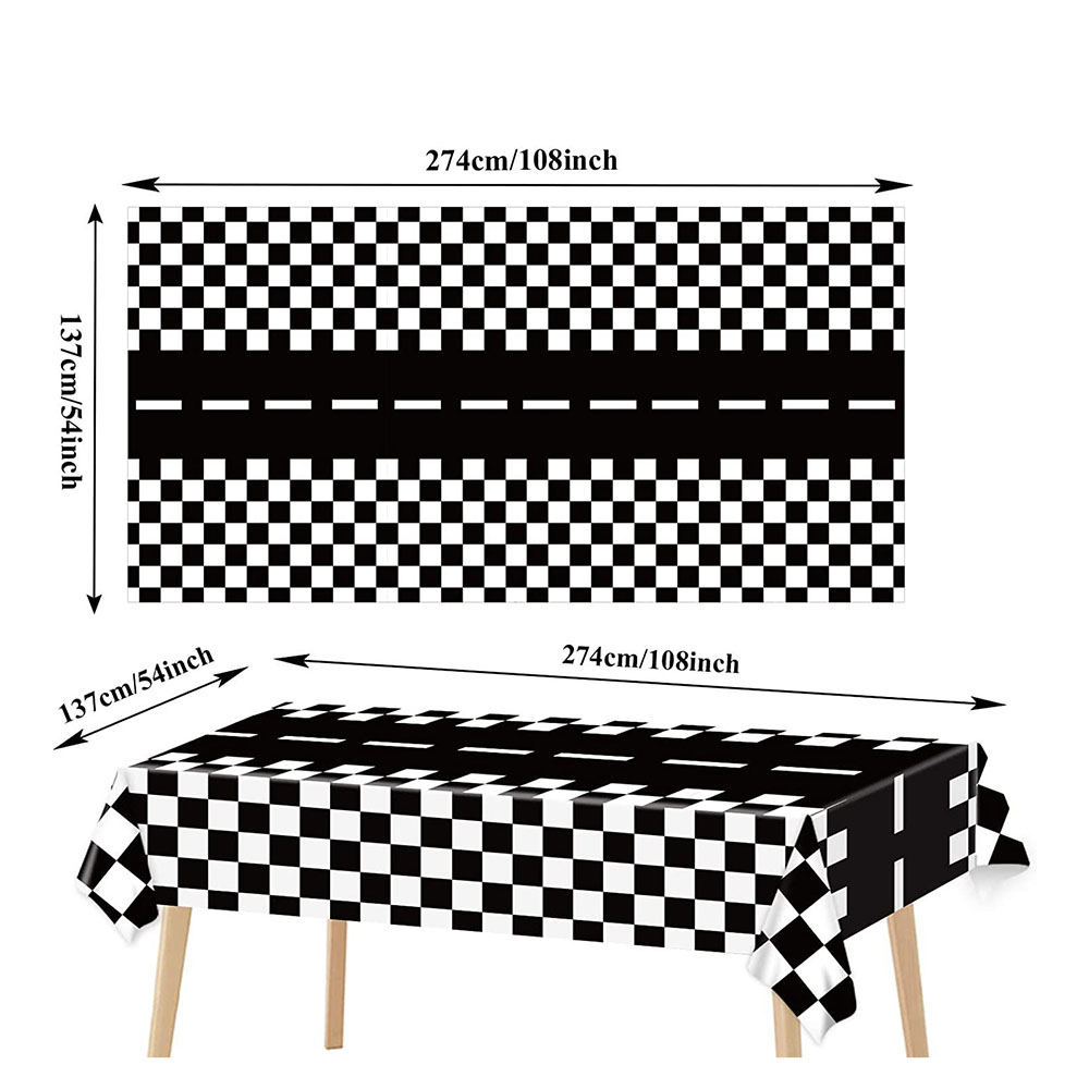 Checkered Race Car Party Black - Lighting Mcqueen Decor reseña y precio