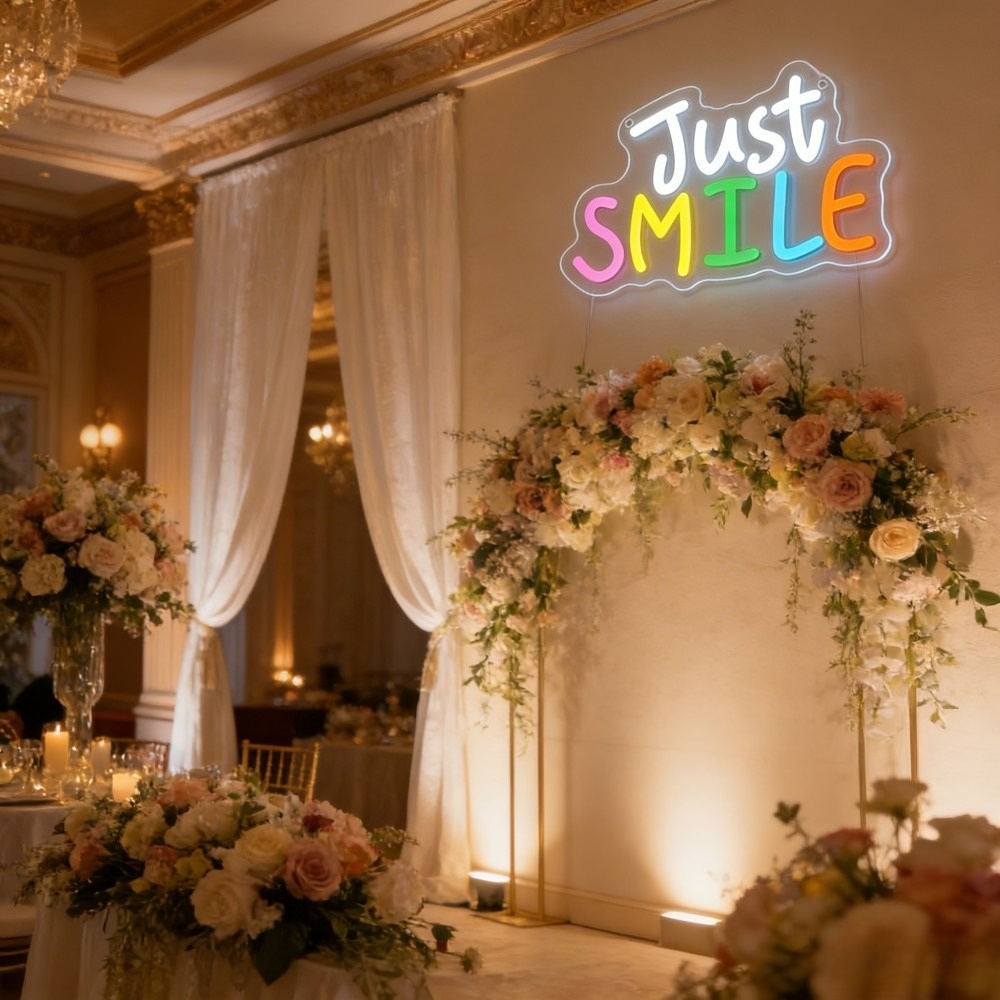 Just Smile Neon Sign USB Dimma - Bedroom Lighting Decor Ideas reseña y precio