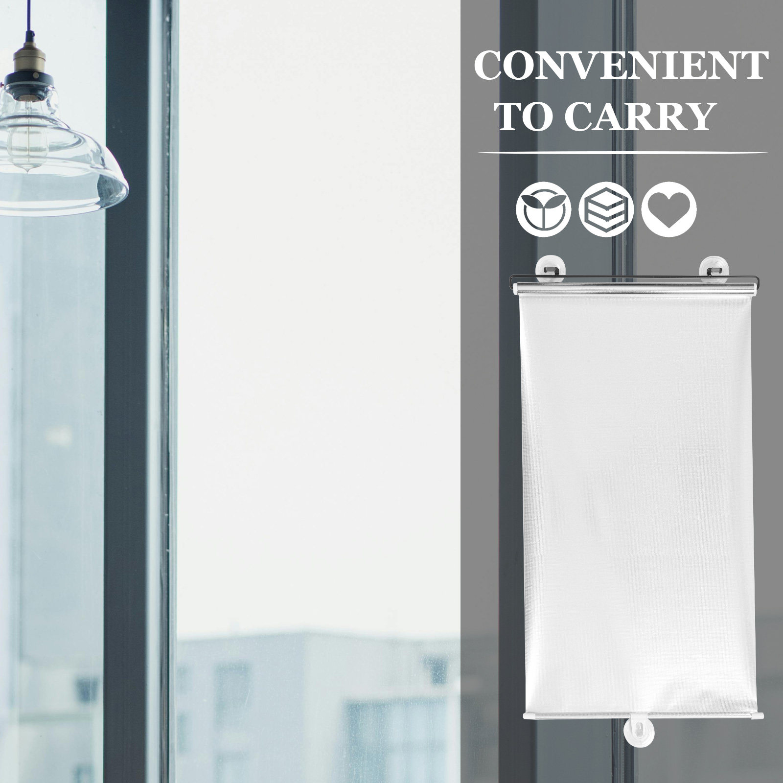 Window Shade Suction Cup Black - Office Lighting Decor reseña y precio