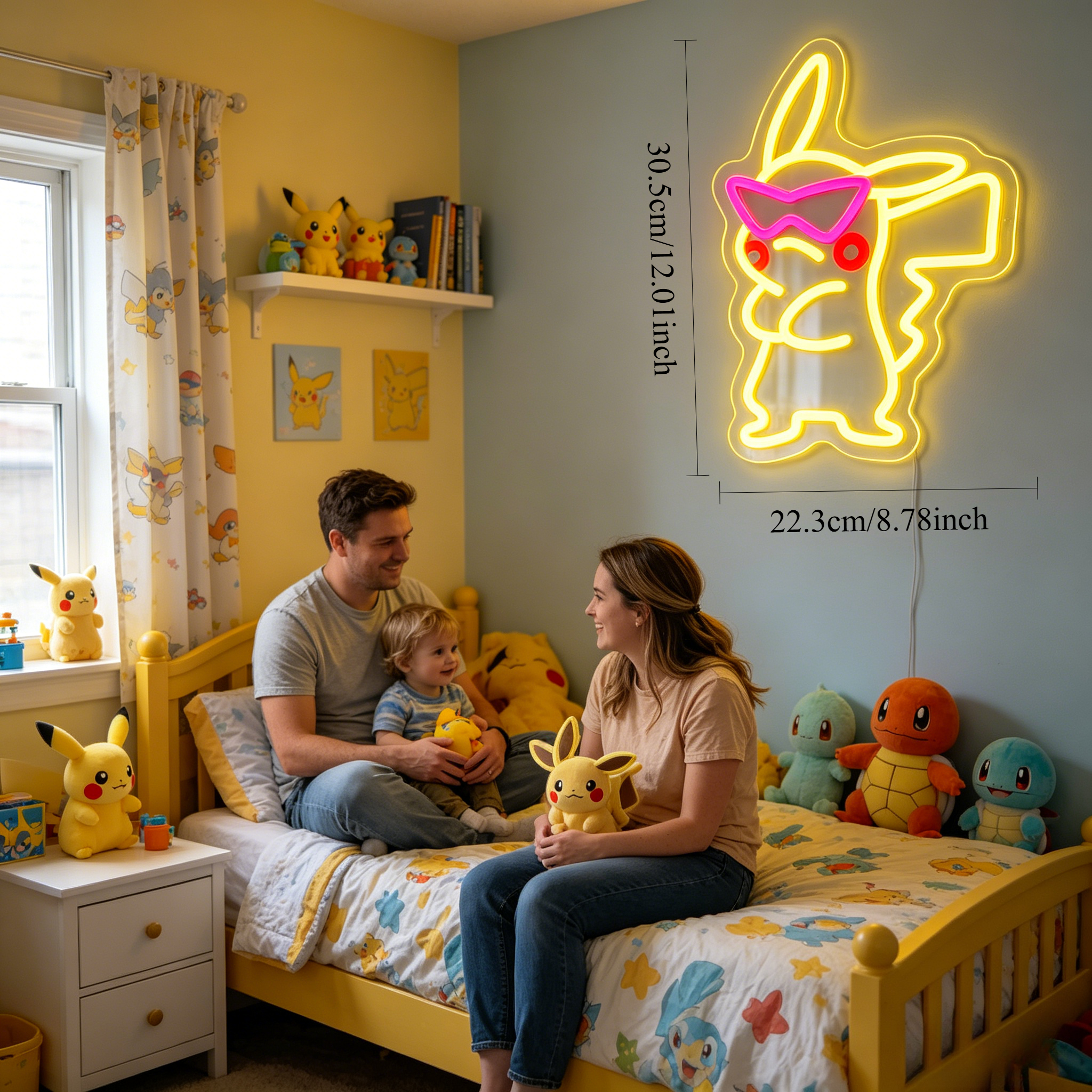 Anime Pink Sunglasses Pikachu  - Bedroom Lighting Decor Ideas reseña y precio