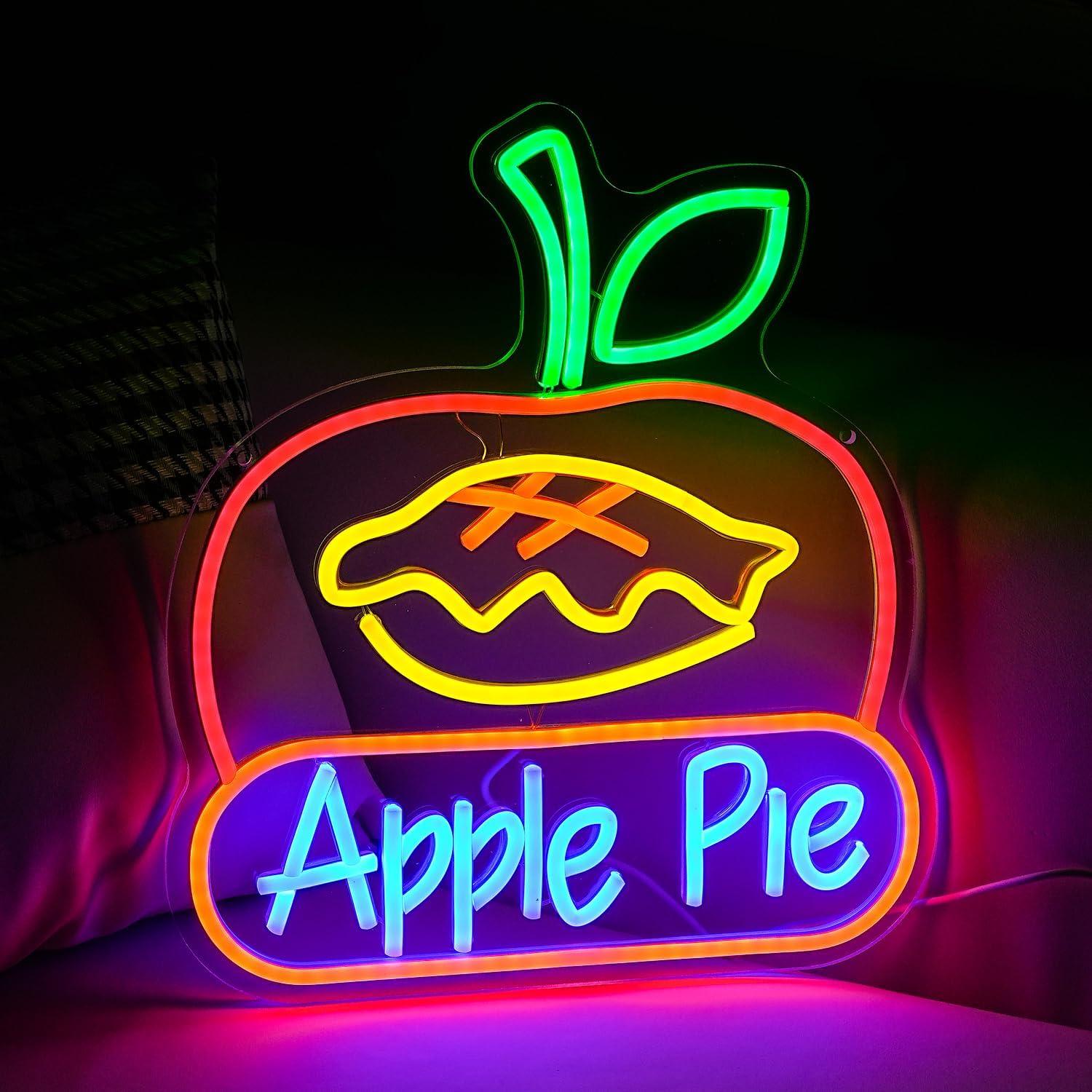 Apple Pie Neon Sign Dessert US - Kitchen Decor Lighting reseña y precio