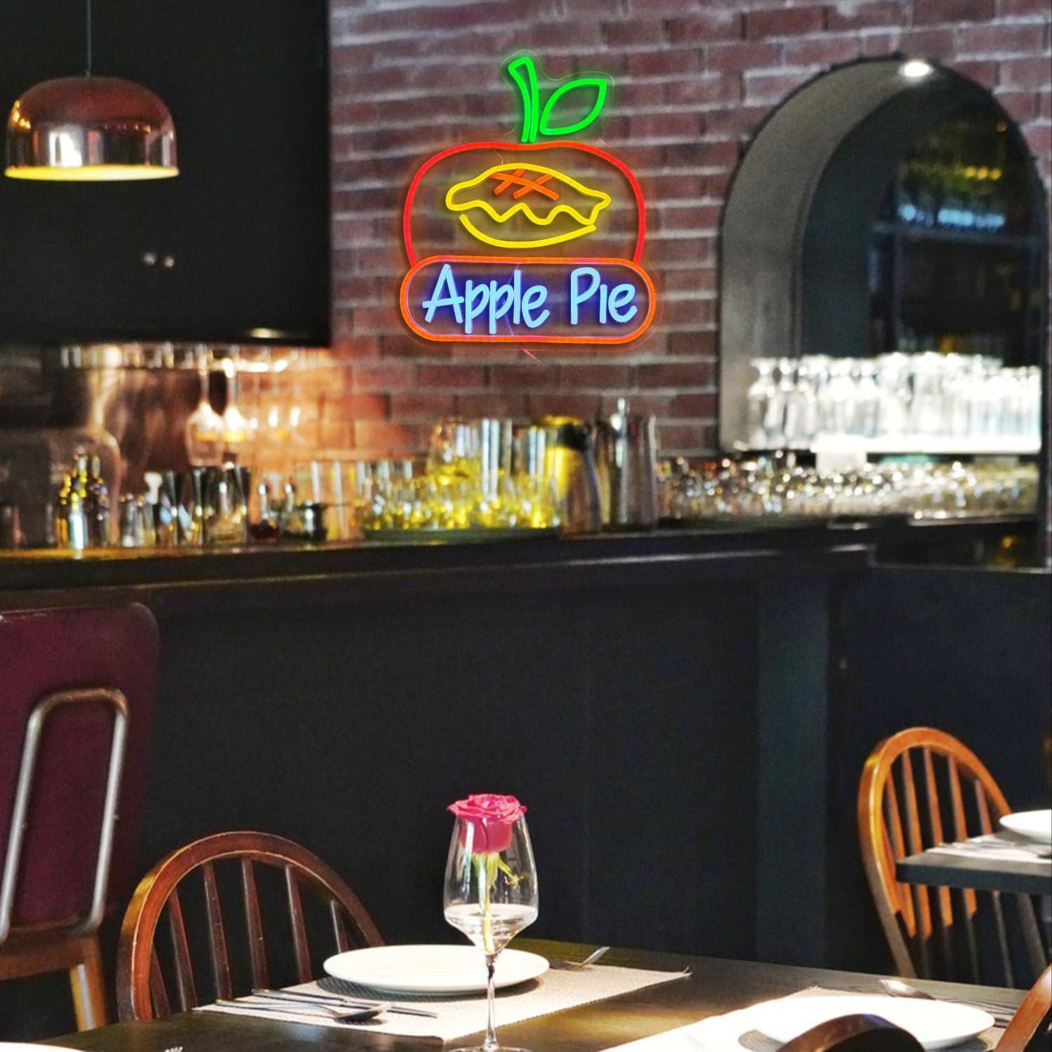 Apple Pie Neon Sign Dessert US - Kitchen Decor Lighting reseña y precio