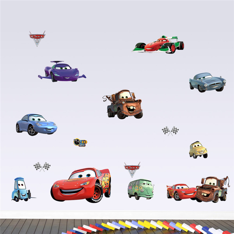 3D Cartoon Cars 2 Wall Sticker - Lighting Mcqueen Decor reseña y precio
