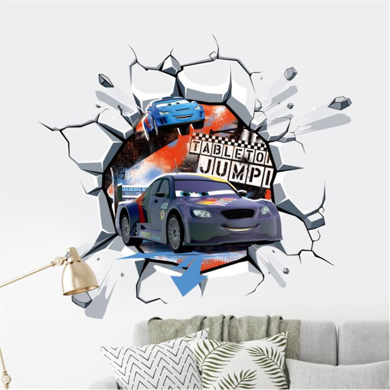 3D Cartoon Cars 2 Wall Sticker - Lighting Mcqueen Decor reseña y precio