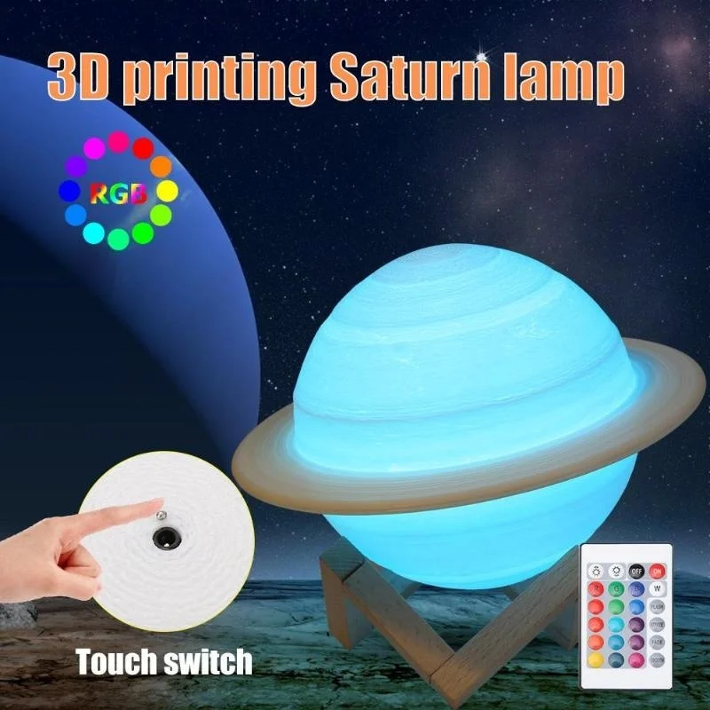LED Night Light 3D Print Satur - Colour Changing Bulb reseña y precio