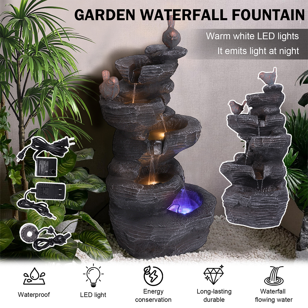 Resin Stone Imitation Waterfal - Office Lighting Decor reseña y precio