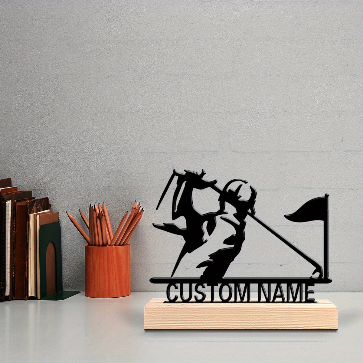 Custom Engraved Golfer Metal S - Elegant Decor & Lighting Llc reseña y precio