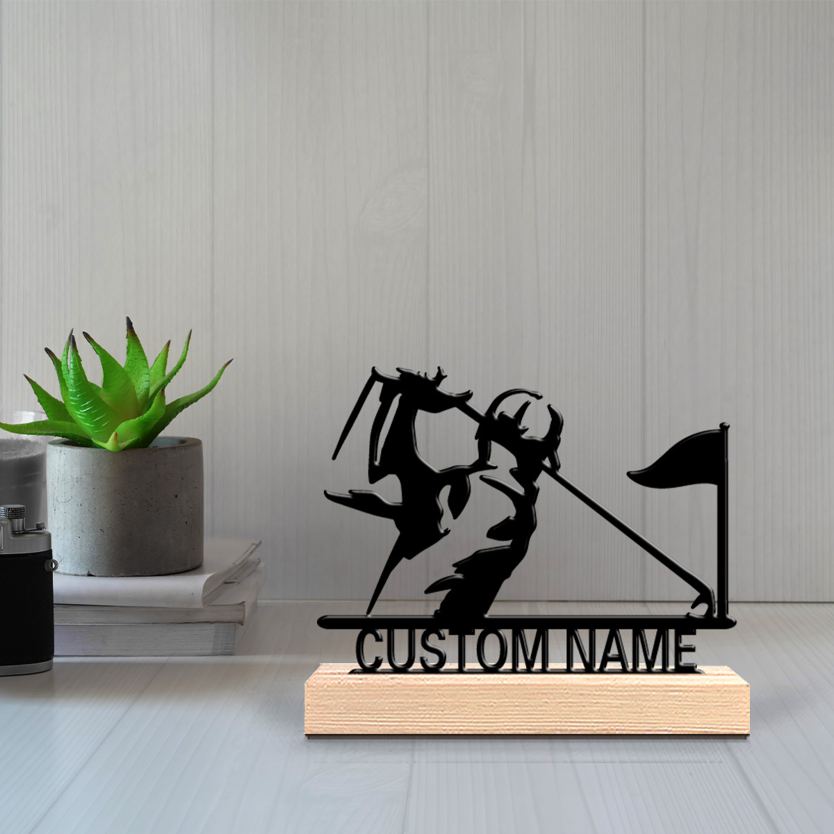 Custom Engraved Golfer Metal S - Elegant Decor & Lighting Llc reseña y precio