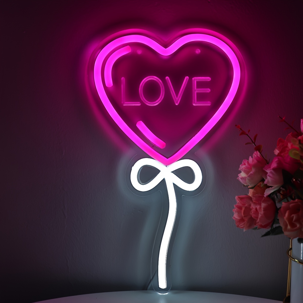 LOVE Heart Balloon Shape Pink  - Bedroom Lighting Decor Ideas reseña y precio