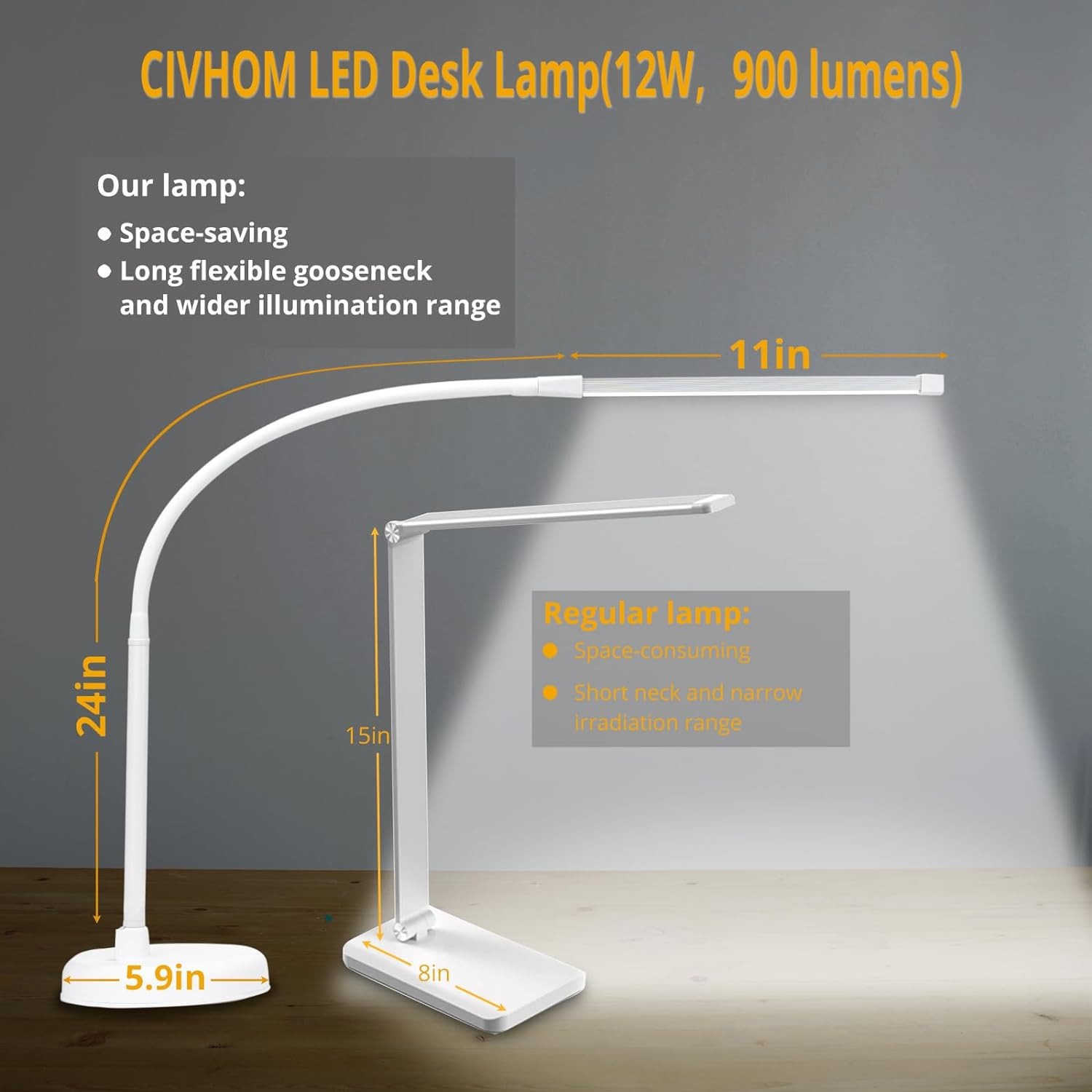 Eye-Caring LED Desk Lamp with  - Colour Changing Bulb reseña y precio