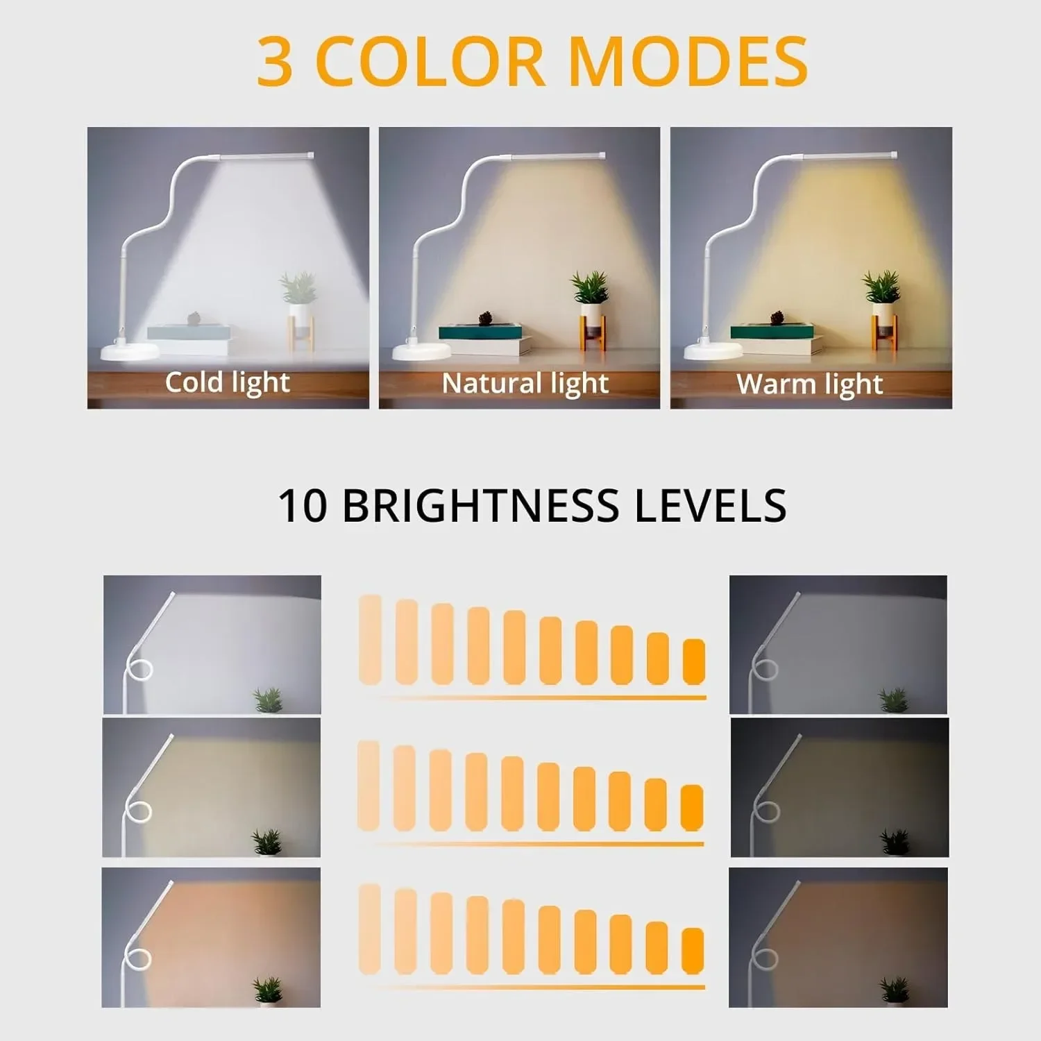 Eye-Caring LED Desk Lamp with  - Colour Changing Bulb reseña y precio