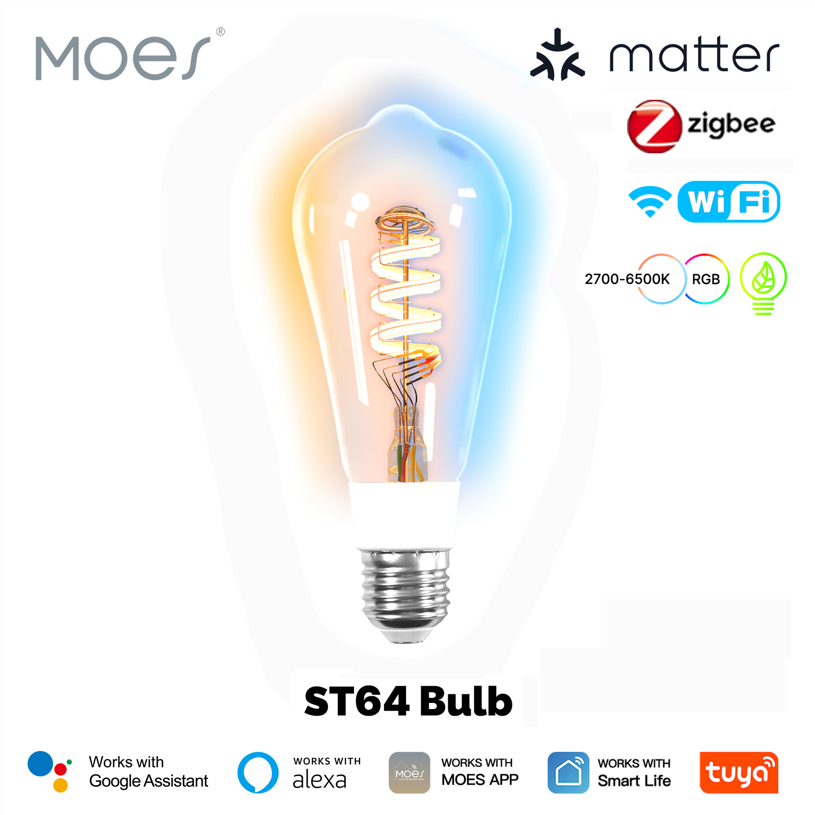 MOES Tuya Smart LED Bulb WiFi/ - Colour Changing Bulb reseña y precio
