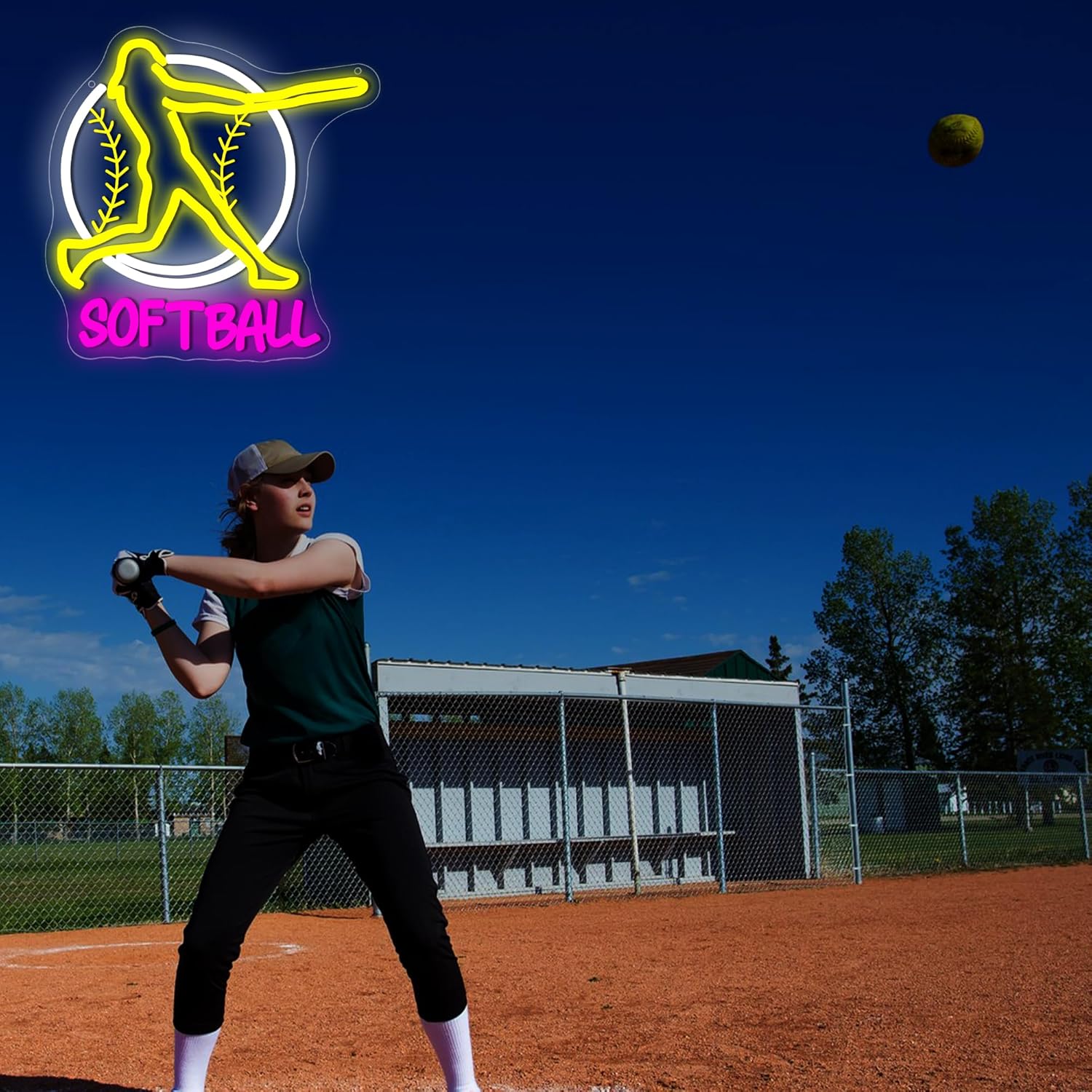 Softball Neon Sign Art Wall Li - Lighting Decor Room reseña y precio