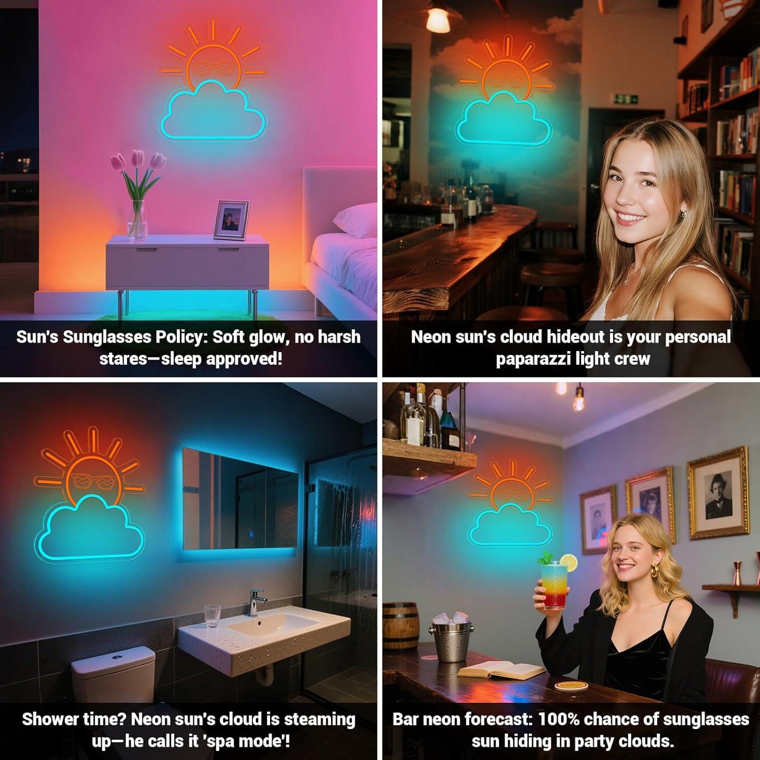 Sunrise Sunset Neon Sign USB P - Lighting Decor Room reseña y precio