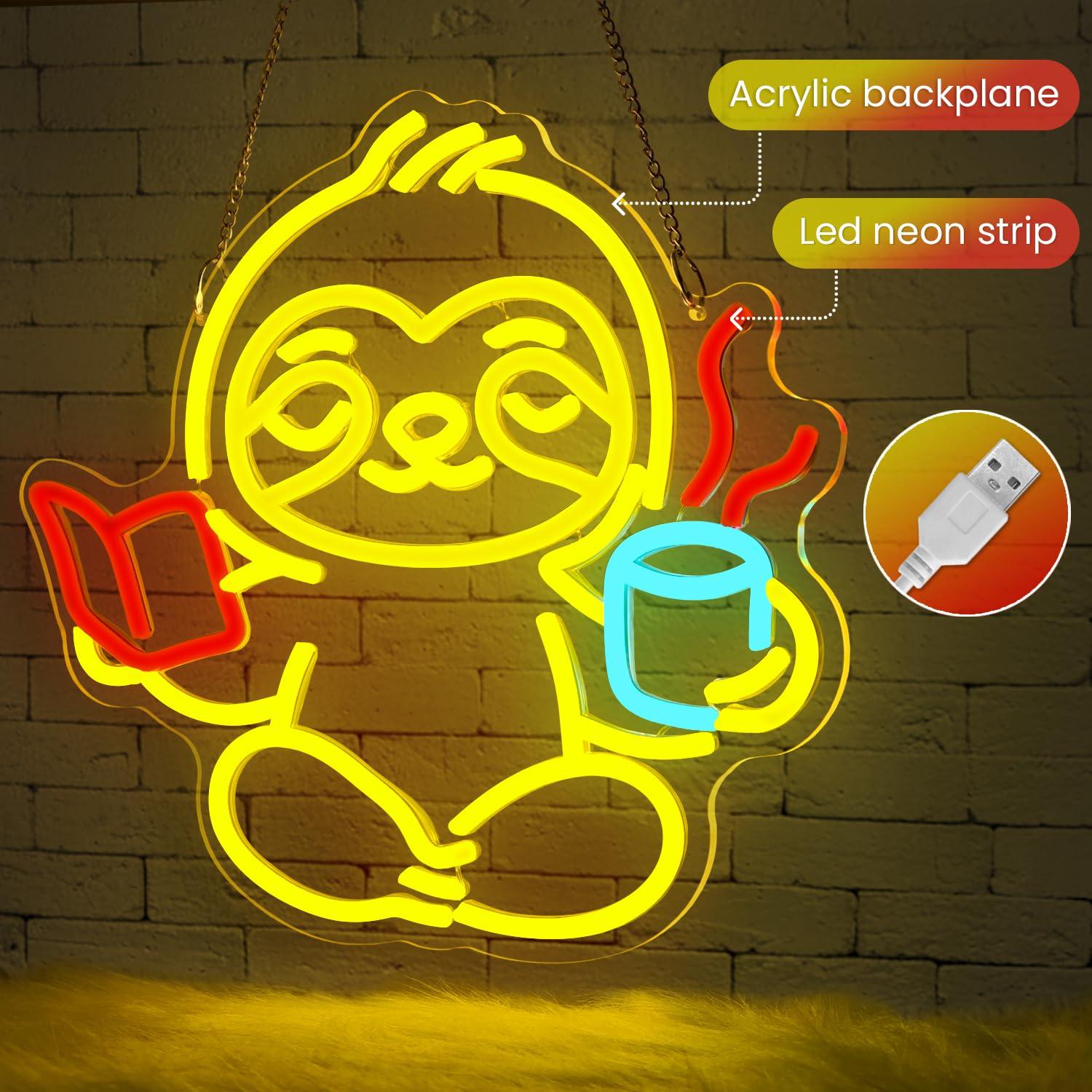 Sloth Neon Sign USB Dimmable L - Lighting Decor Room reseña y precio