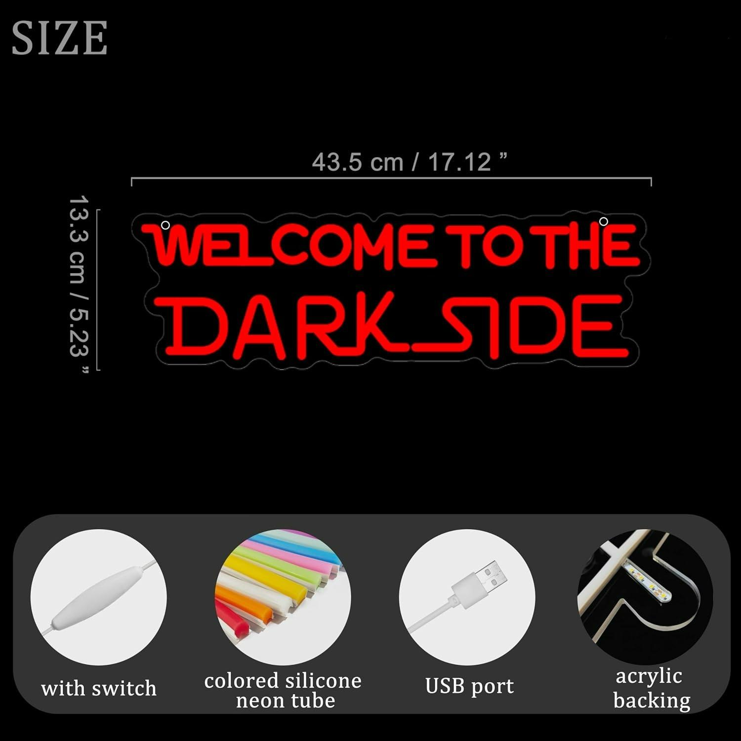 Welcome to the Dark Side Neon  - Lighting Decor Room reseña y precio