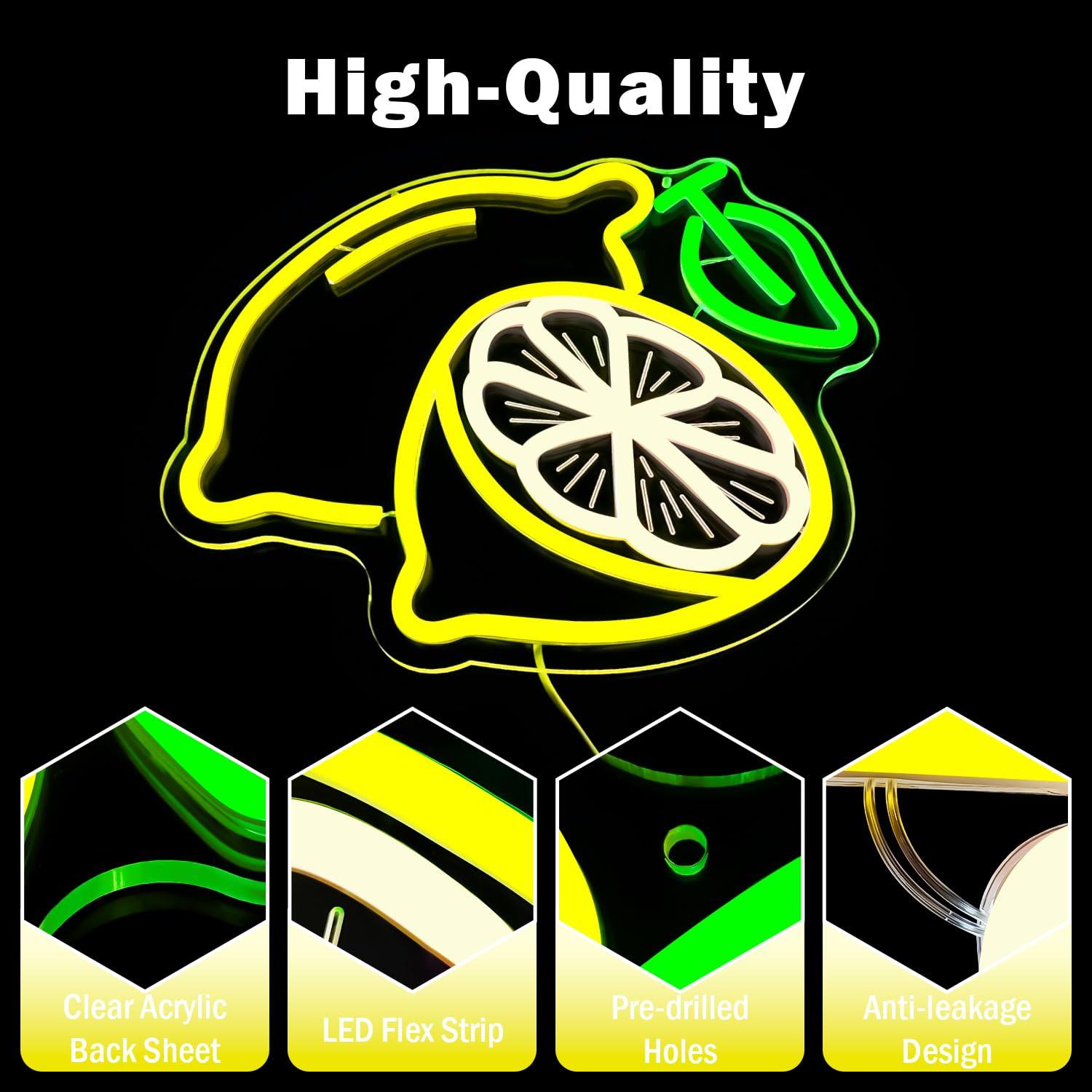 Lemon Neon Sign Dimmable LED L - Kitchen Decor Lighting reseña y precio
