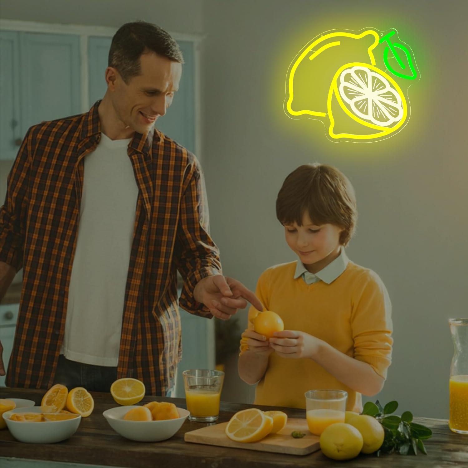 Lemon Neon Sign Dimmable LED L - Kitchen Decor Lighting reseña y precio