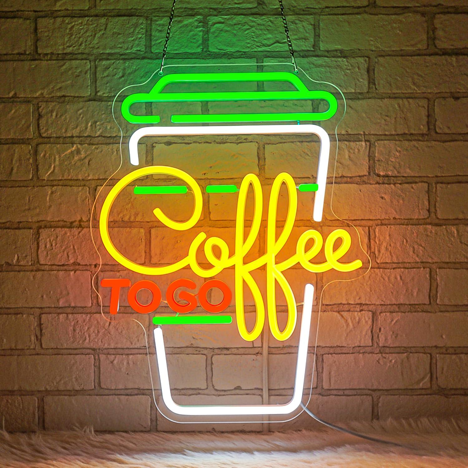 Coffee Neon Sign USB Dimmable  - Kitchen Decor Lighting reseña y precio