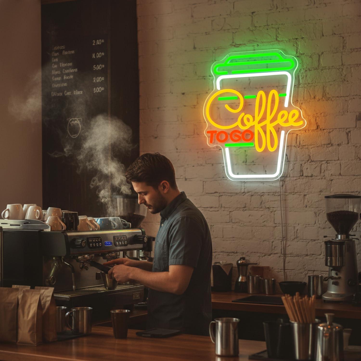 Coffee Neon Sign USB Dimmable  - Kitchen Decor Lighting reseña y precio